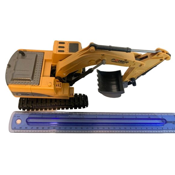 Remote Control Excavator Toy Working Arm Tracks Power Construction Yellow Black - Picture 12 of 12